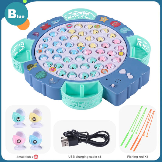 Fishing Plate Electric Gift Box with Music - Educational Early Education Toy for Kids